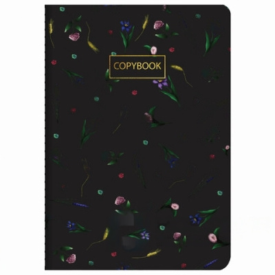 Тетрадь 40 л. в клетку обложка SoftTouch, фольга, бежевая бум. 70 г/м2, сшивка, А5 (147х210 мм), FLOWERS, BRAUBERG, 403773