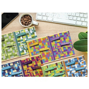 Тетрадь А5, 96 л., ПЗМБ, гребень, клетка/линия, TWIN лак, перевёртыш (4 обложки), "Легко!", 028541