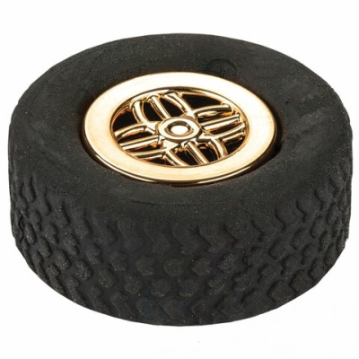 Ластик CENTRUM "Колесо", 36х14,8 мм, черный, пластиковая туба, 80559