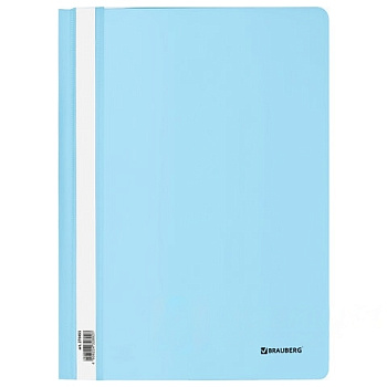 Скоросшиватель пластиковый BRAUBERG "Pastel" А4, 130/180 мкм, цвет аквамарин, 270455