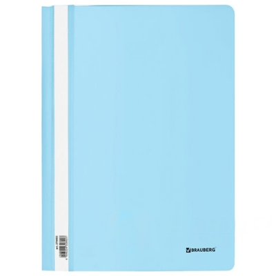 Скоросшиватель пластиковый BRAUBERG "Pastel" А4, 130/180 мкм, цвет аквамарин, 270455