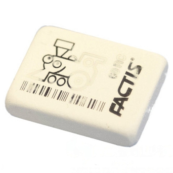 Ластик FACTIS 60 RC (Испания), 32х24х7 мм, белый, ассорти, прямоугольный, мягкий, CNF60RC