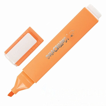 Текстовыделитель ЮНЛАНДИЯ "COLORSTAR PASTEL", ПЕРСИКОВЫЙ, линия 1-4 мм, 151715