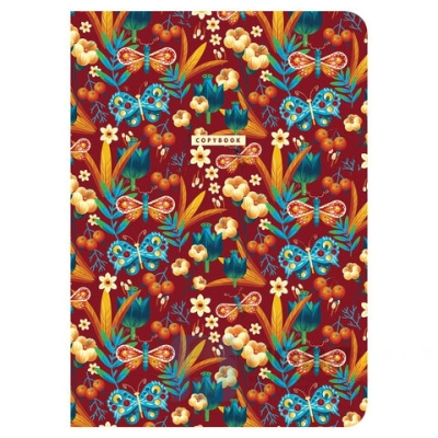 Тетрадь 60 л. в клетку обложка SoftTouch, бежевая бумага 70 г/м2, сшивка, В5 (179х250 мм), PATTERN, BRAUBERG, 403813