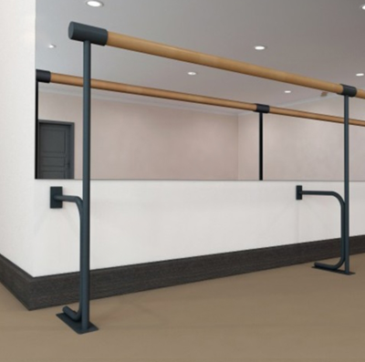 Хореографический станок однорядный напольно-пристенный