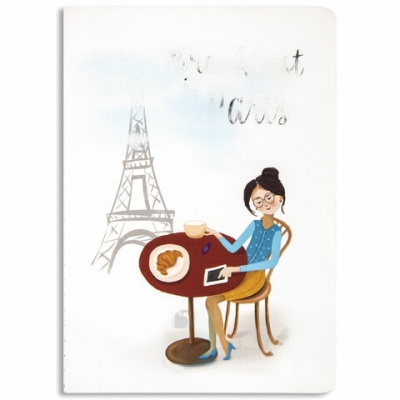 Тетрадь-скетчбук 40 л. обложка SoftTouch, бежевая бумага 70 г/м2, сшивка, А5 (147х210 мм), CHARM, BRAUBERG, 403804