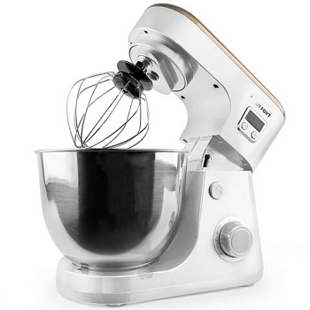 Миксер планетарный KITFORT КТ-1308-2, 600 Вт, 6 скоростей, 3 насадки, металлическая чаша 4,2 л, белый