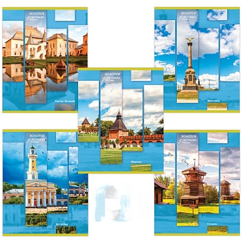 Тетрадь А5, 96 л., BRAUBERG, клетка, обложка картон, ГОРОДА РОССИИ, 403063