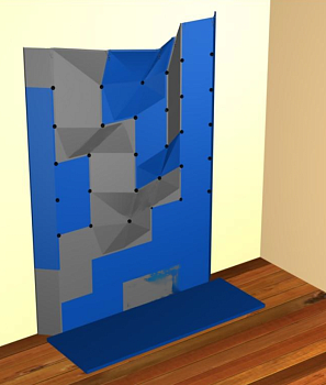 Скалодром пристенный, 6х6 м (3 степени сложности)