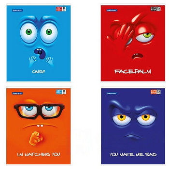 Тетрадь А5, 96 л., BRAUBERG, клетка, обложка картон, МОРДАШКА, 402054