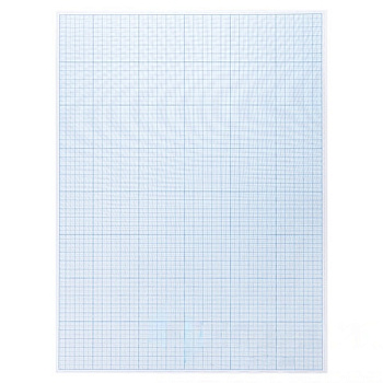 Бумага масштабно-координатная (миллиметровая), планшет А3, голубая, 20 листов, 80 г/м2, STAFF, 113491