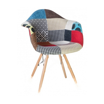 Стул пластиковый Эклектика, с подлокотниками, ткань