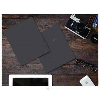 Тетрадь А5, 48 л., ПЗБМ, скоба, клетка, Soft Touch, брайль 3D, "БлэкТач", 028831