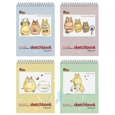 Скетчбук, белая бумага 100 г/м2, 155х205 мм, 60 л., гребень, жёсткая подложка, 23с7, 23c7