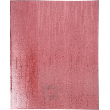 Тетрадь бумвинил, А5, 96 л., скоба, офсет №1, клетка, Розовая Metallic, HATBER, 96Т5бвВ1