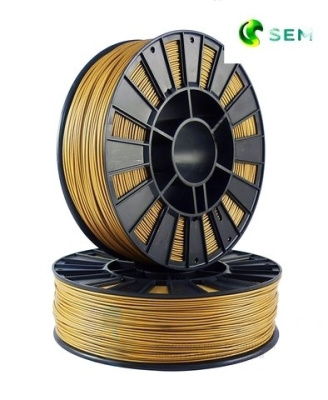 PLA пластик 1,75 SEM золотой (металлик)
