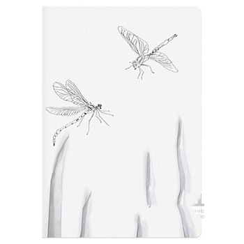 Тетрадь ЕВРО А5 40 л. BRUNO VISCONTI сшивка, клетка, Soft Touch, бежевая бумага 70 г/м2, "DRAGONFLY", 7-40-001/04