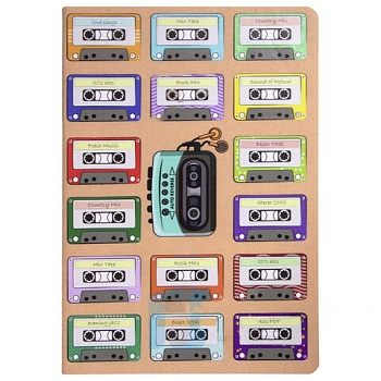 Тетрадь 40 л. в клетку обложка КРАФТ, бежевая бумага 70 г/м2, сшивка, А5 (147х210 мм), Vintage, BRAUBERG, 403761