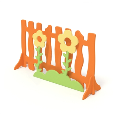 Изгородь декоративная с цветком