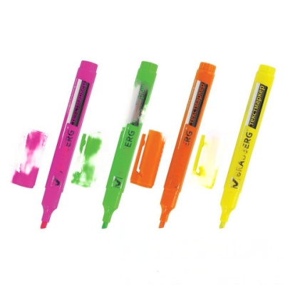 Набор текстовыделителей BRAUBERG 4 шт., АССОРТИ, "Energy", линия 1-3 мм, 150486