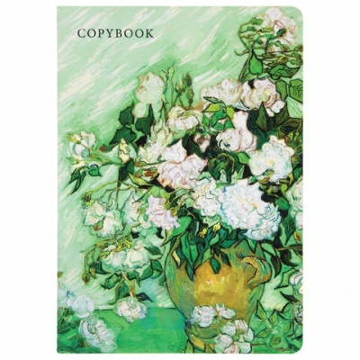 Тетрадь 40 л. в клетку обложка SoftTouch, бежевая бумага 70 г/м2, сшивка, А5 (147х210 мм), WHITE ROSES, BRAUBERG, 403785