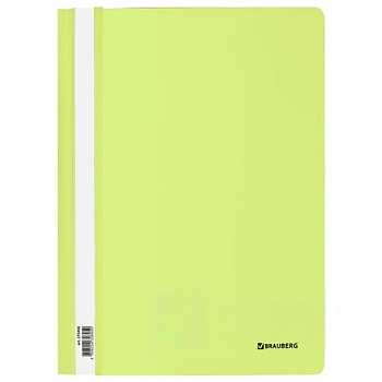 Скоросшиватель пластиковый BRAUBERG "Pastel" А4, 130/180 мкм, цвет мятный, 270458