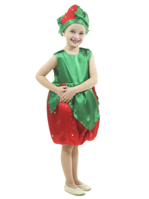 Детский карнавальный костюм Клубничка (рост 104 до 134 см)