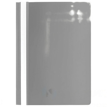 Скоросшиватель пластиковый STAFF, А4, 100/120 мкм, серый, 229238