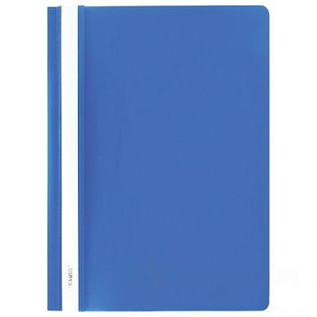 Скоросшиватель пластиковый BRAUBERG, А4, 130/180 мкм, голубой, 220386