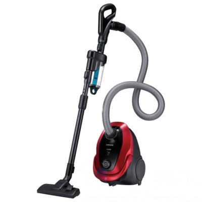 Пылесос SAMSUNG VC20M257AWR/EV, с пылесборником, 2000 Вт, мощность всасывания 460 Вт, красный
