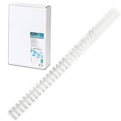 Пружины металлические для переплета, КОМПЛЕКТ 100 шт., 14 мм (для сшивания 101-120 л.), белые, FELLOWES, FS-53274