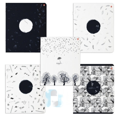 Тетрадь А5 48 л. АЛЬТ скоба, клетка, глянцевая ламинация, "КОНТРАСТЫ" (5 видов), 7-48-575