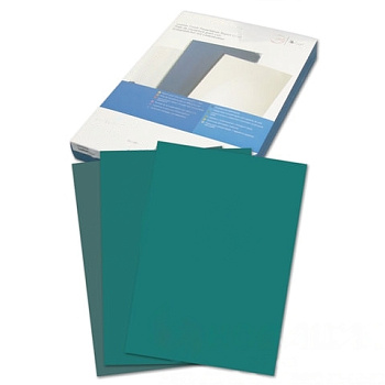 Обложки картонные для переплета А4, КОМПЛЕКТ 100 шт., тиснение под кожу, 250 г/м2, зеленые, GBC, CE040045