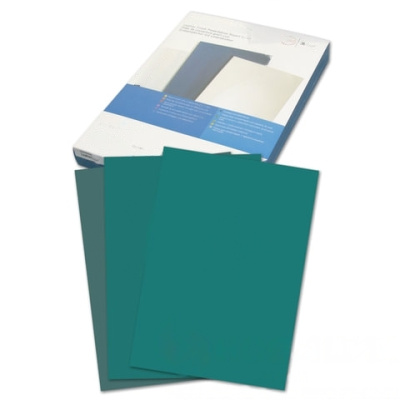 Обложки картонные для переплета А4, КОМПЛЕКТ 100 шт., тиснение под кожу, 250 г/м2, зеленые, GBC, CE040045