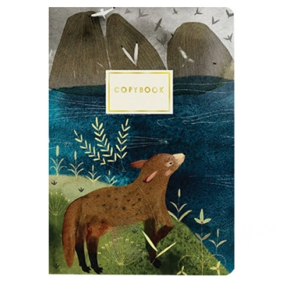 Тетрадь ЕВРО А5 40 л. BRUNO VISCONTI сшивка, клетка, Soft Touch, фольга, бежевая бумага 70 г/м2, "ОЗЕРО", 7-40-113