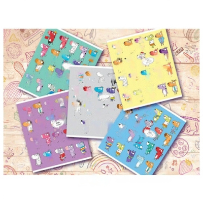 Тетрадь А5, 48 л., ПЗБМ, скоба, клетка, конгрев, выборочный TWIN лак, "Не как ВСЕ!" (5 видов), 028688