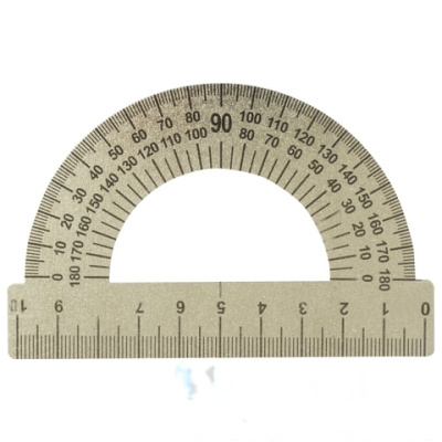 Транспортир 10 см, 180 градусов, металлический, ПИФАГОР, 210637