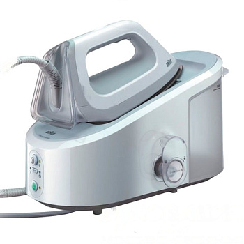 Парогенератор BRAUN IS3041WH, 2400 Вт, 5 Бар, пар 120 г/мин, паровой удар 310 г/мин, 2 л, белый