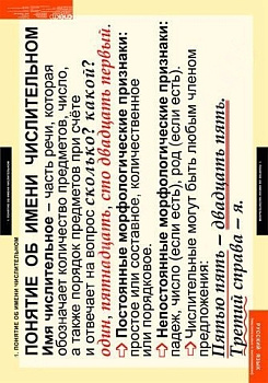 Комплект плакатов Русский язык. Числительное и местоимение