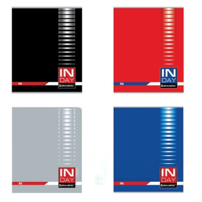 Тетрадь А5, 96 л., BRAUBERG, клетка, обложка картон, "INDAY", 400522