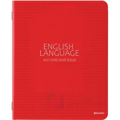 Тетрадь предметная COLOR 48 листов, матовая ламинация, лак, 70 г/м2, АНГЛИЙСКИЙ ЯЗЫК, клетка, подсказ, BRAUBERG, 403980