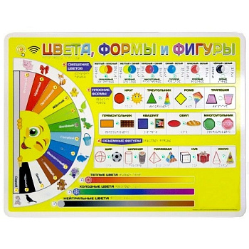 Стенд тактильно-звуковой Цвета, формы и фигуры (с индукционной системой)