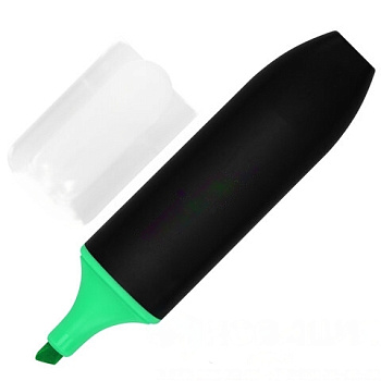 Текстовыделитель BRAUBERG "BLACK JACK", ЗЕЛЕНЫЙ, линия 1-5 мм, 151895