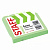 Блок самоклеящийся (стикеры) STAFF, 50х50 мм, 100 листов, зеленый, 127144