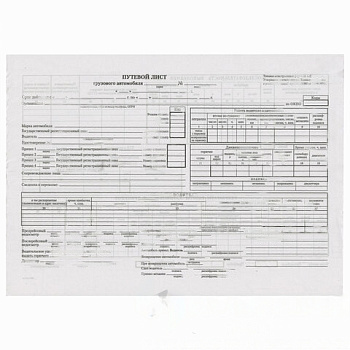 Бланк бухгалтерский, офсет, "Путевой лист грузового автомобиля без талона", А4 (198х275 мм), СПАЙКА 100 шт., BRAUBERG, 130132