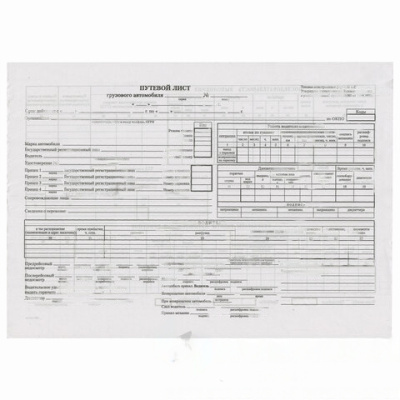 Бланк бухгалтерский, офсет, "Путевой лист грузового автомобиля без талона", А4 (198х275 мм), СПАЙКА 100 шт., BRAUBERG, 130132