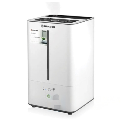 Увлажнитель BRAYER BR4910, объем бака 4 л, 26 Вт, гигростат, белый