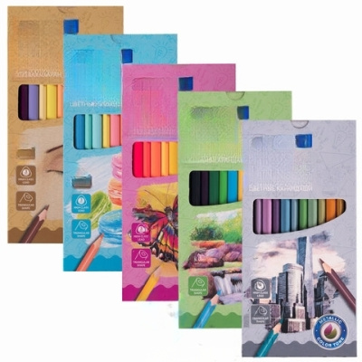 Карандаши цветные BRAUBERG, 60 цветов (Базовые, Металлик, Неон, Пастель, Телесные), 181792