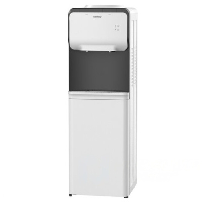 Кулер для воды SONNEN FSC-02S, напольный, НАГРЕВ/ОХЛАЖДЕНИЕ КОМПРЕССОРНОЕ, 2 крана, серый, 455415