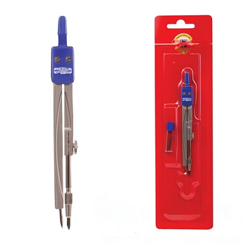 Циркуль KOH-I-NOOR, 122 мм, металлический, запасной грифель, в блистере, 04901B0100BLRU